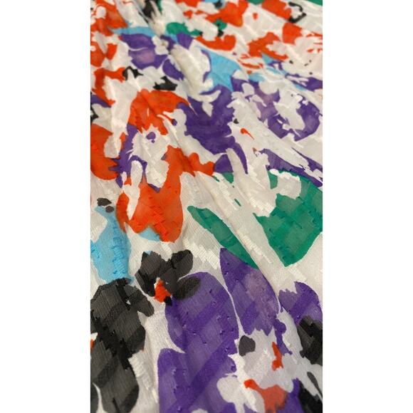 Tanya Taylor Fifi Long Silk Blend Maxi Dress Halter Multicolor Fairy Size Large - Picture 9 of 9